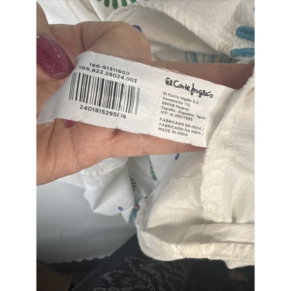 Formula Joven White Embroidered Dress Small Floral Cutout Cotton Boho - Picture 10 of 11